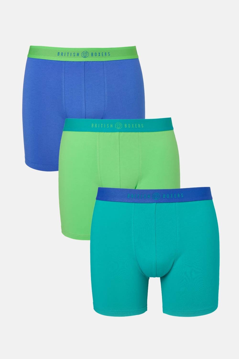 British Boxers British Boxers Men's Pack of Three "Fresh Citrus" Cotton Stretch Trunks - 4