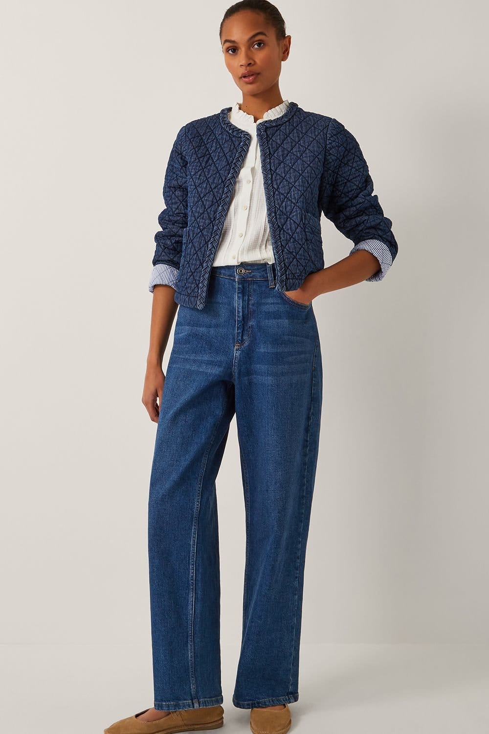 Monsoon Monsoon Women's Martha Denim Plait Jacket Blue - 4