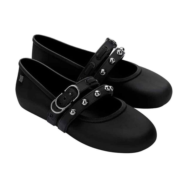 Melissa Shoes Melissa Shoes Women's Soft Ballerina Studs in Black - 2