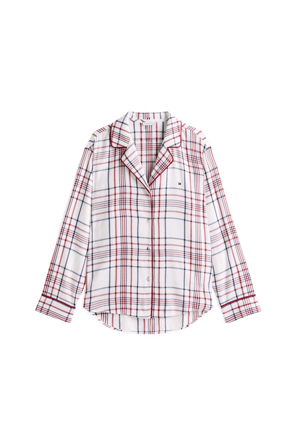 Tommy Hilfiger Tommy Hilfiger Women's Ess. Sleep Gift LS Flannel Shirt Set w. Slipper City Plaid/Ivory - 3