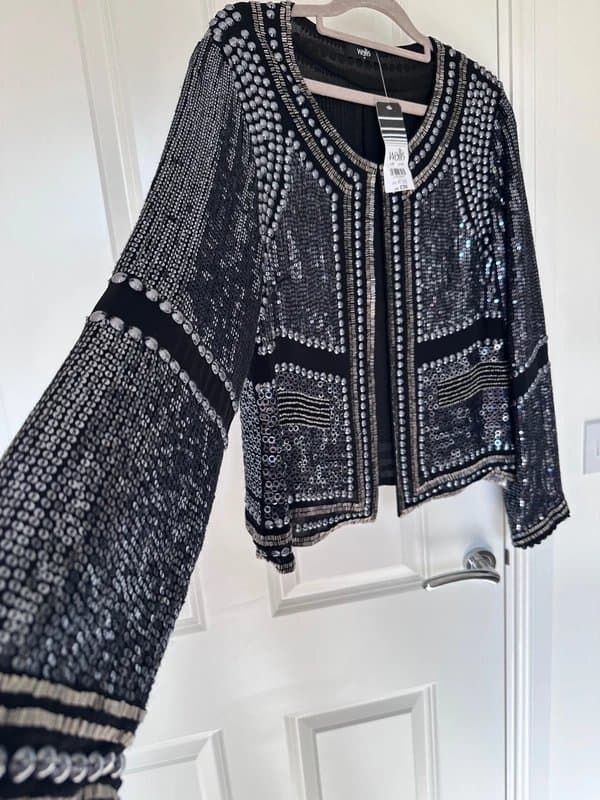 Wallis Wallis Embellished Sequin Evening Jacket BNWT