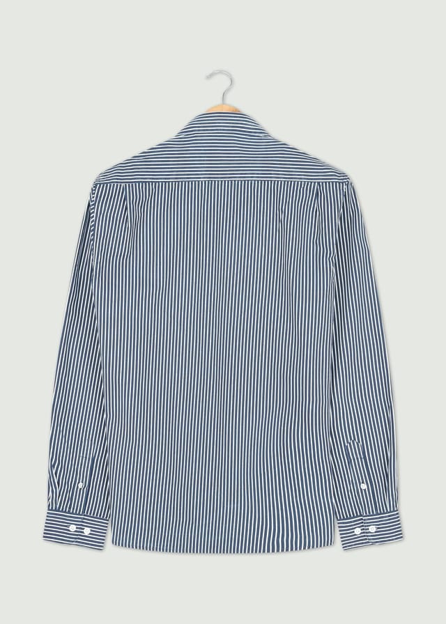 Peter Werth Peter Werth Men's Pinnacle Long Sleeve Shirt in Navy & White - 2