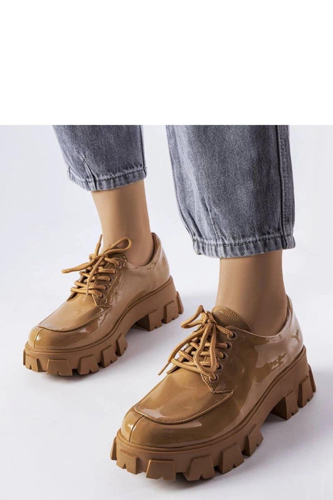 Love Lace Love Lace Women's Beccadelli Elegant Lace Up Shoes with Rubber Sole in Brown