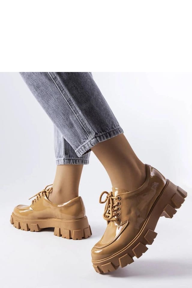 Love Lace Love Lace Women's Beccadelli Elegant Lace Up Shoes with Rubber Sole in Brown - 3