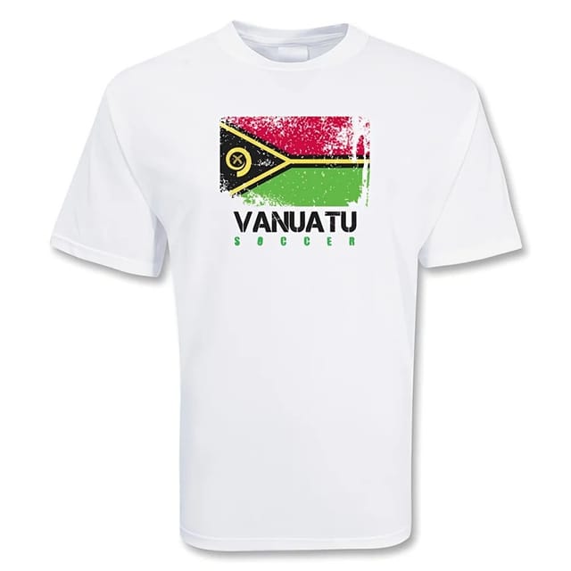 Vanuatu Vanuatu Men's Soccer T-Shirt in White - 2