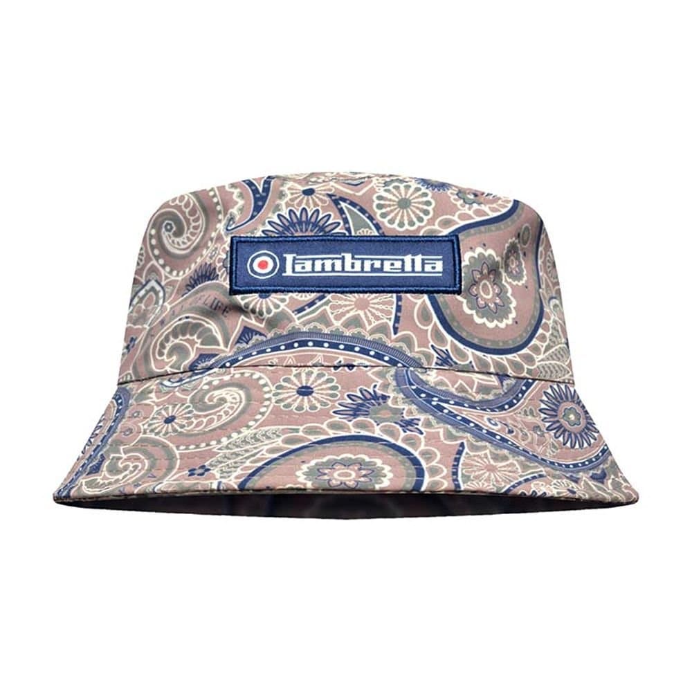 Lambretta Lambretta Men's Paisley Logo Bucket Hat in Mid Grey