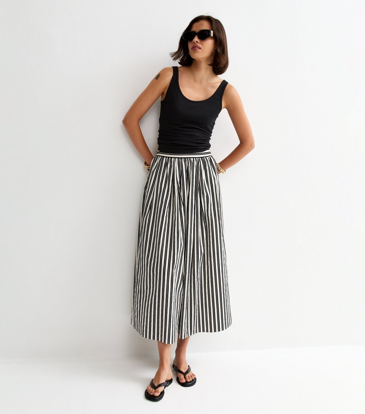 New Look Women's Black Cotton Scoop Neck Vest New Look - 3