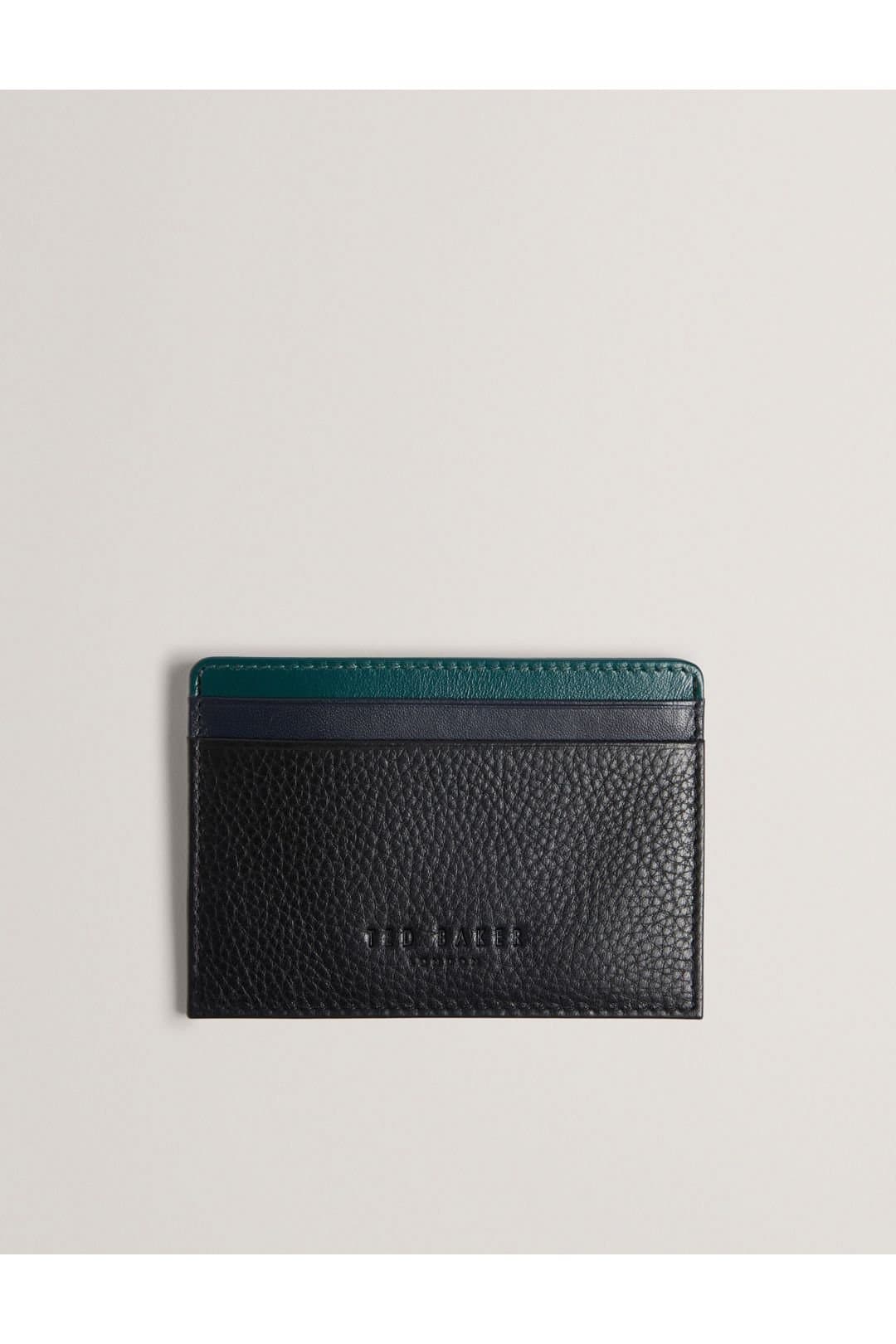 Ted Baker Ted Baker Men's Grayton Stripe Leather Cardholder Black