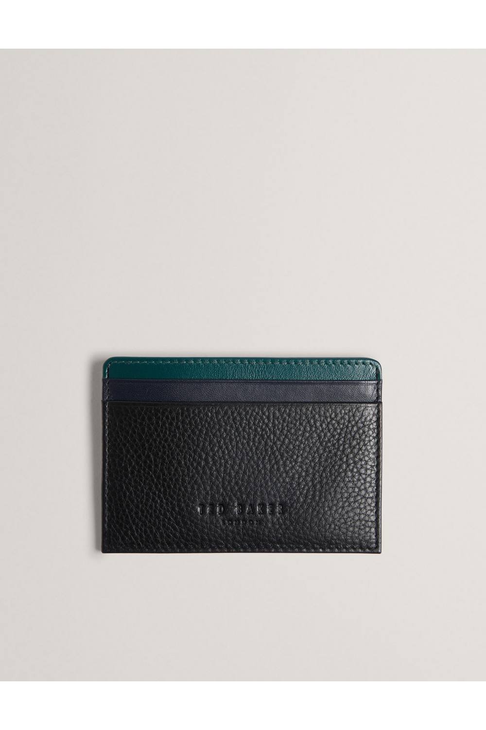 Ted Baker Ted Baker Men's Grayton Stripe Leather Cardholder Black - 2