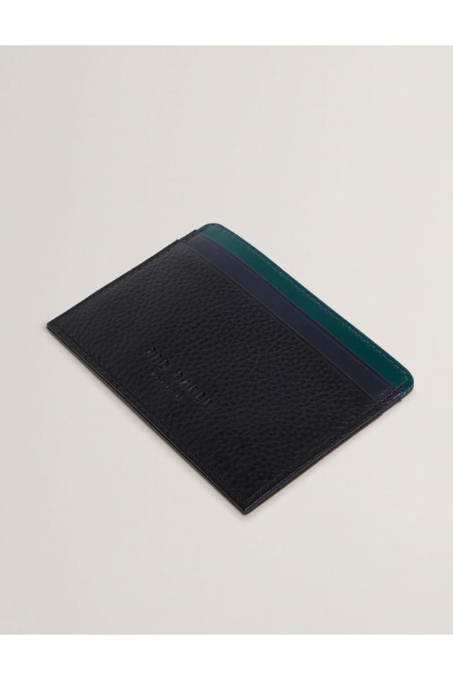 Ted Baker Ted Baker Men's Grayton Stripe Leather Cardholder Black - 3