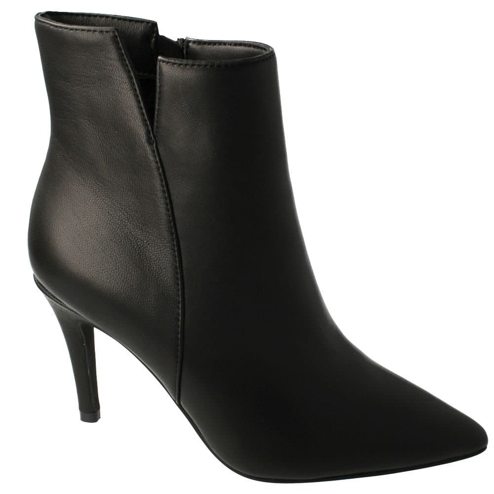 Down To Earth Down To Earth Women's Pointed Toe Stiletto Ankle Boots in Black