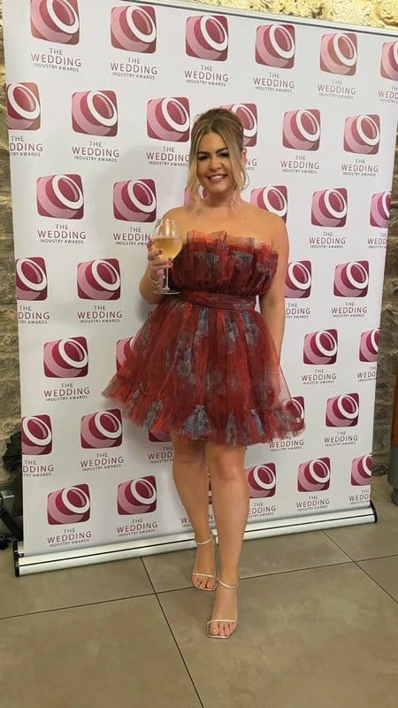 Lace & Beads ASOS Lace and beads Mini tulle dress burgundy - 1