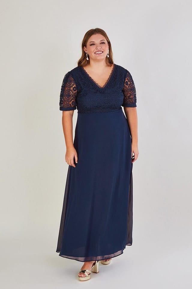 Monsoon Monsoon Women's Lilibet Lace Maxi Dress Blue - 2