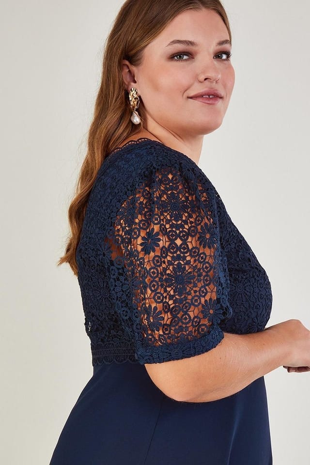 Monsoon Monsoon Women's Lilibet Lace Maxi Dress Blue - 3