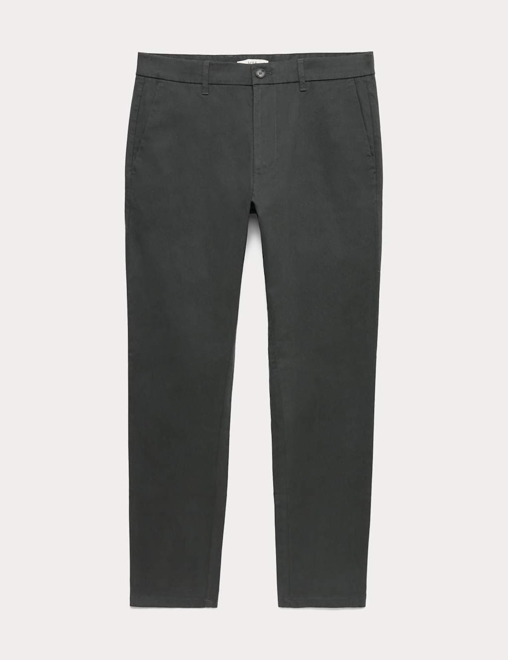 Marks & Spencer M&S Dark Pewter Cotton Rich Stretch Chinos