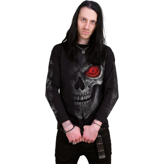 Spiral Spiral Men's DEATH STARE - Longsleeve T-Shirt Black - 2