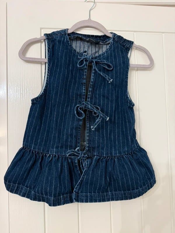 ASOS ASOS denim tie front sleeveless top