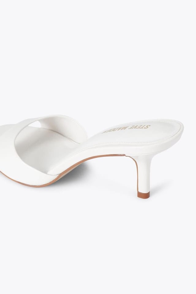 Steve Madden STEVE MADDEN Women's 'Kendrix White' Leather Heels in White - 3