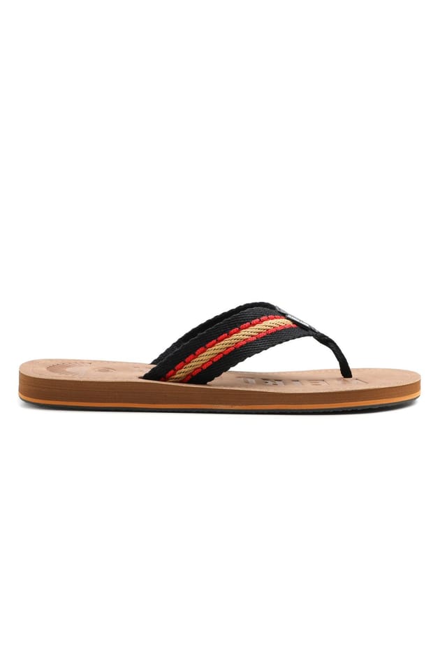 Weird Fish Weird Fish Men's Malham Leather Look Flip Flops in Light Beige - 3