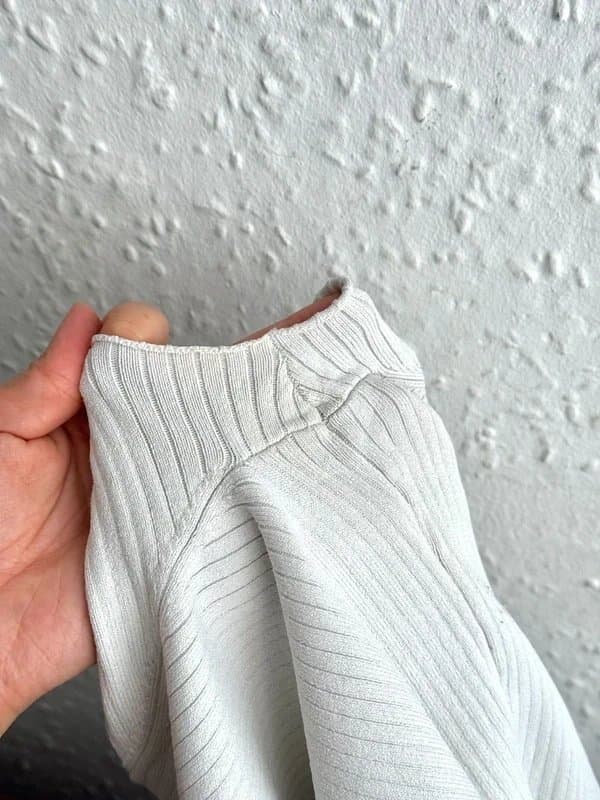 & Other Stories Women’s & Other Stories Grey Ribbed Knit Short Sleeve Top UK 14