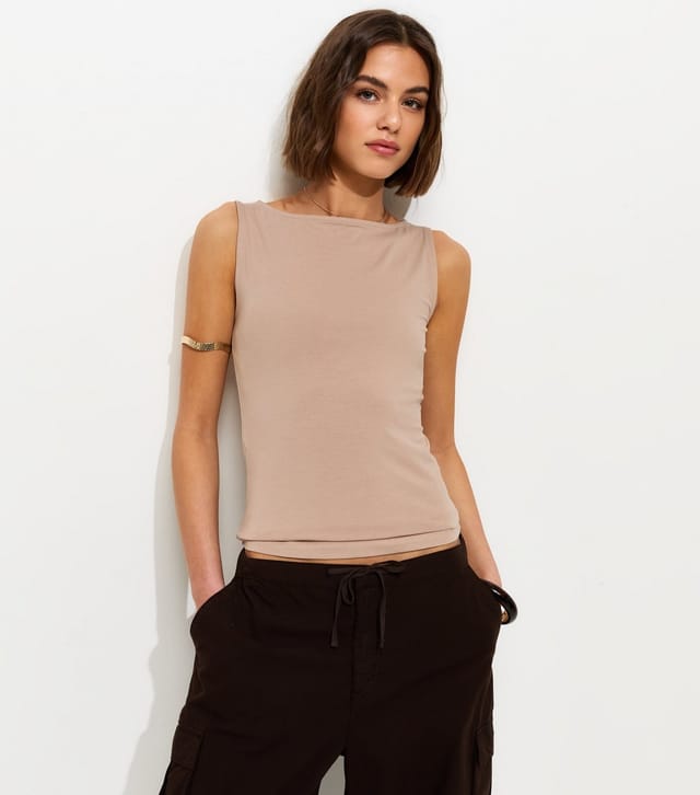 New Look Women's Mink Slash Neck Vest Top New Look - 2