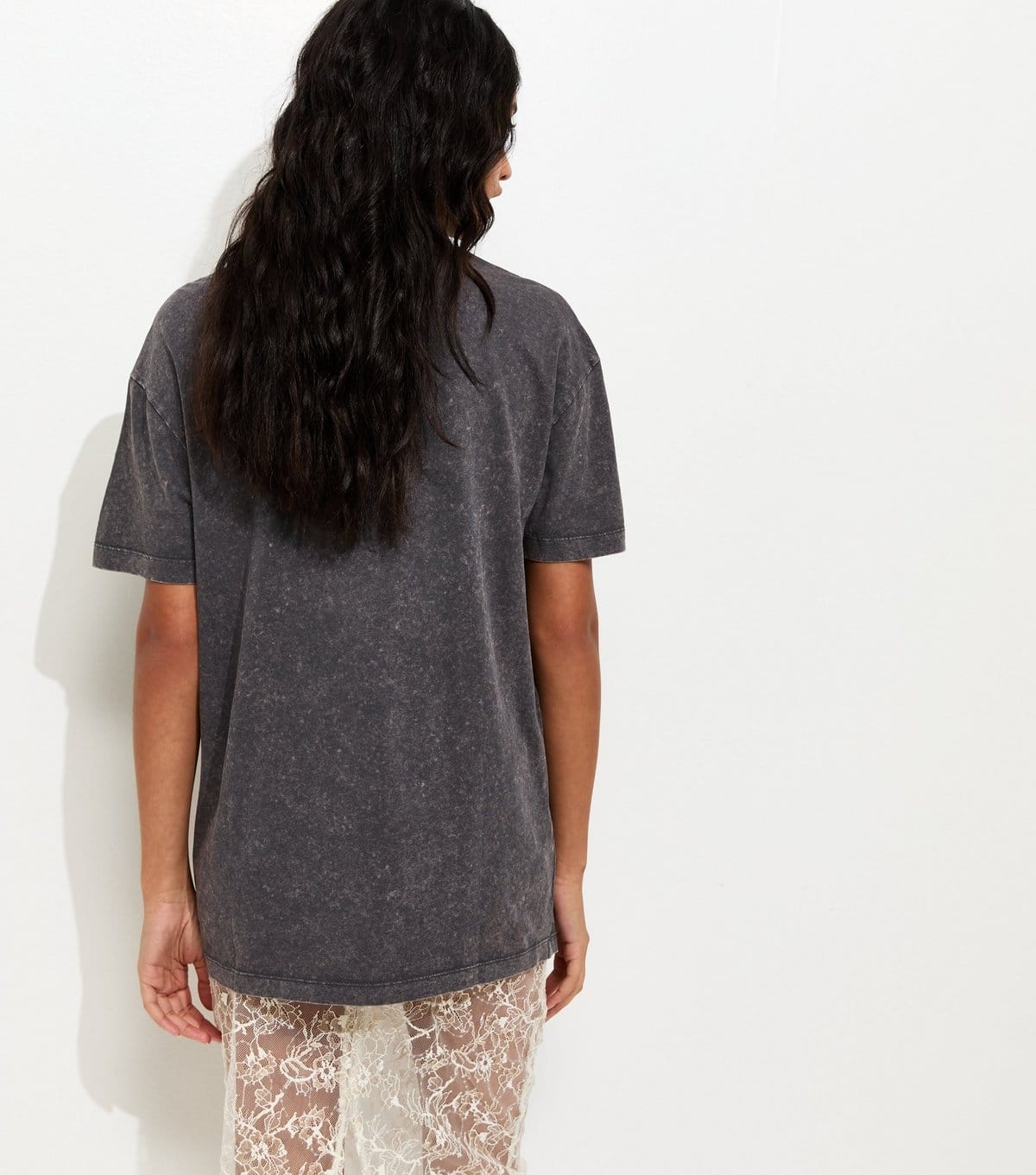 New Look Women's Dark Grey Cotton Atelier Parisien Oversized T-Shirt New Look - 4