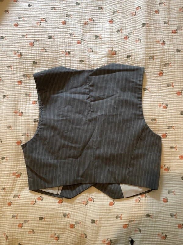 Bershka Pinstripe grey waistcoat