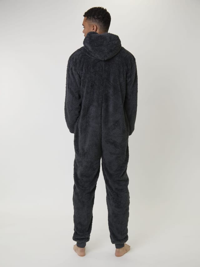 Loungeable Loungeable Men's Sherpa All in One in Grey - 3