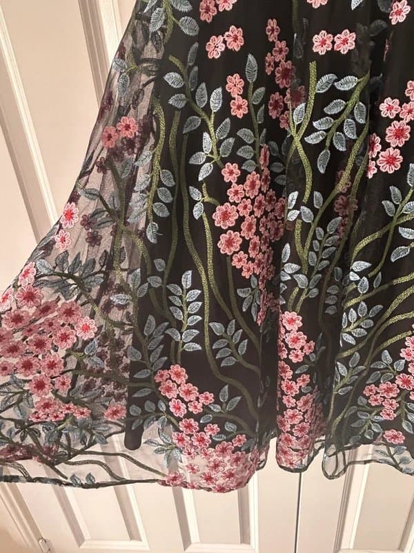 ASOS ASOS embroidered backless tulle dress