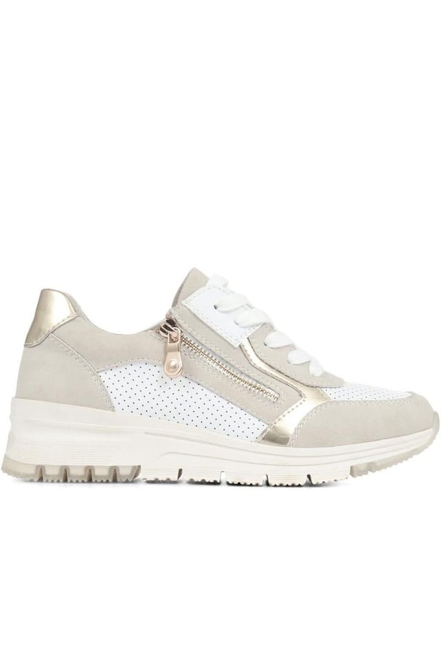 Bellissimo Bellissimo Women's Wedge Trainers in Beige - 2