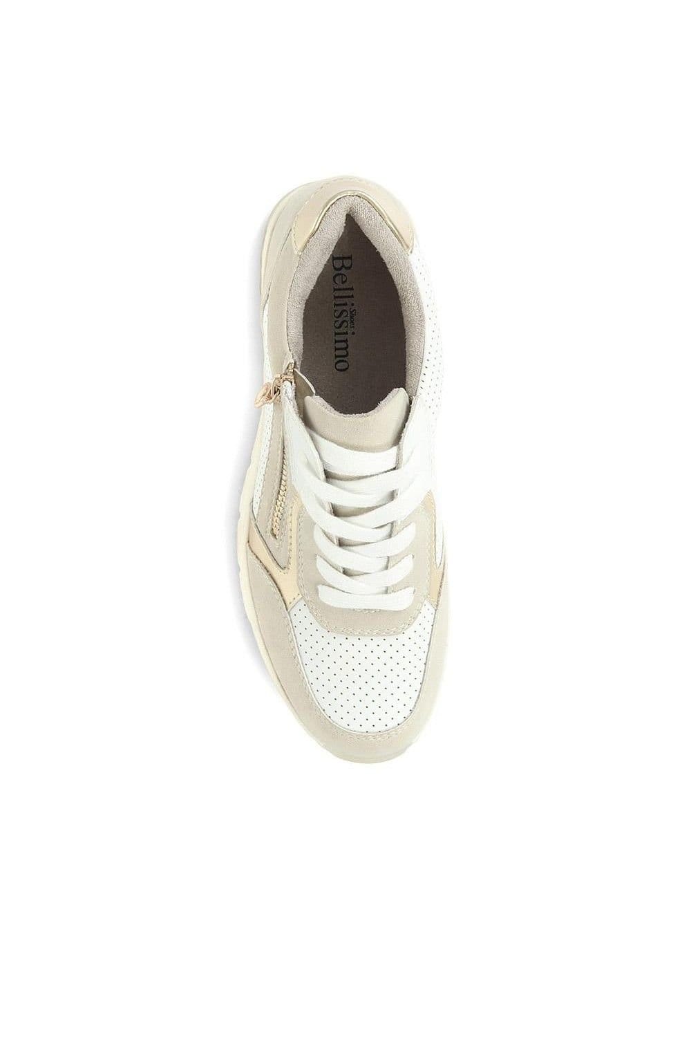 Bellissimo Bellissimo Women's Wedge Trainers in Beige - 4