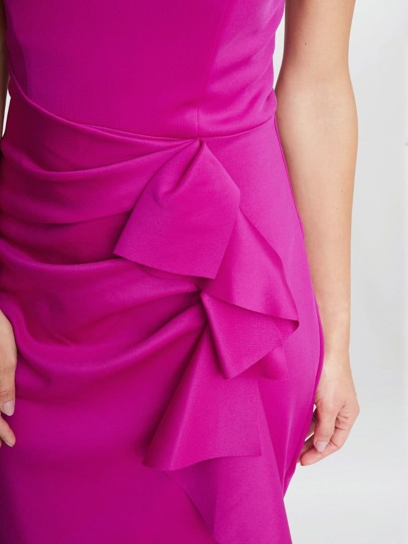Gina Bacconi Gina Bacconi Women's Izzy Off-The Shoulder Ruched Dress in Pink - 4