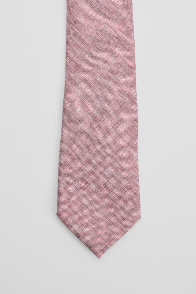 Burton Burton Men's Pink Linen Look Tie - 3