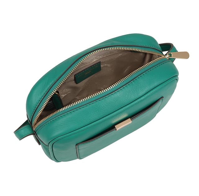 Paul Costelloe Paul Costelloe Women's Sazava Leather Cross Body Bag in Green - 3