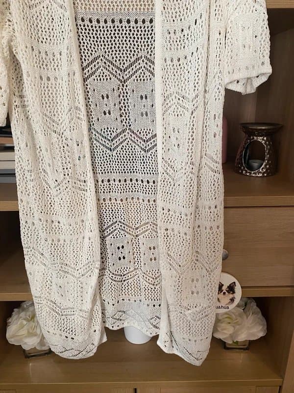 Taifun 🤍 Taifun Luxury Crochet Dress | NWOT | Boho Beach Cover Up | Fits 12-18|Coastal Fashion