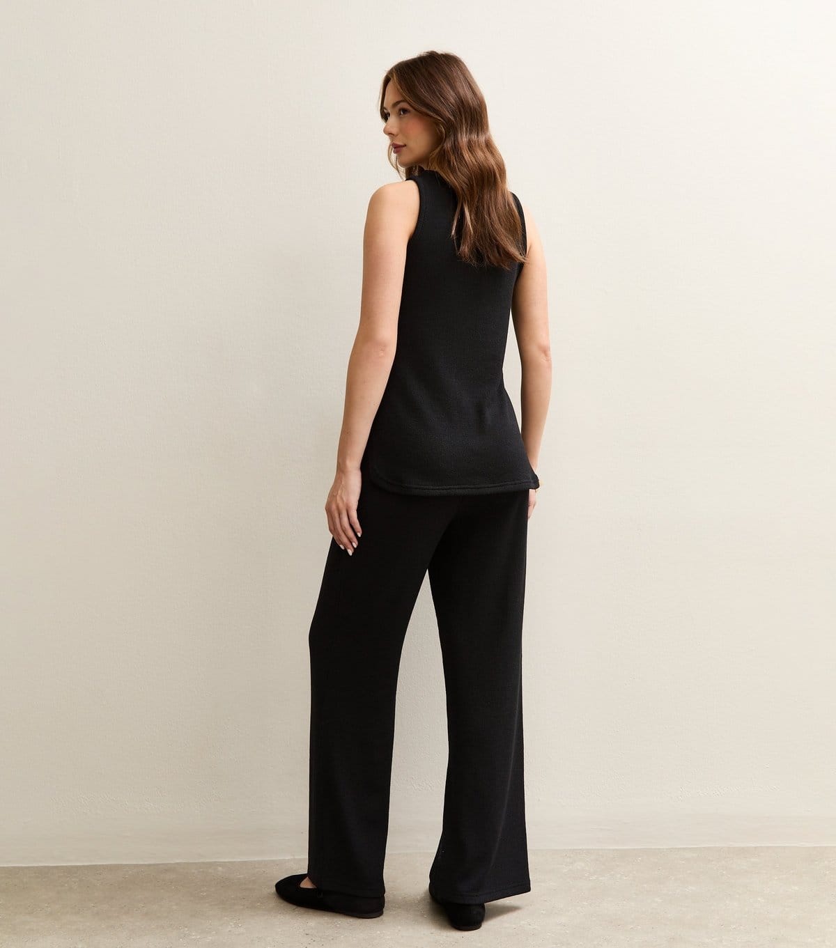New Look Women's Maternity Black Textured Wide Leg Trousers New Look - 4