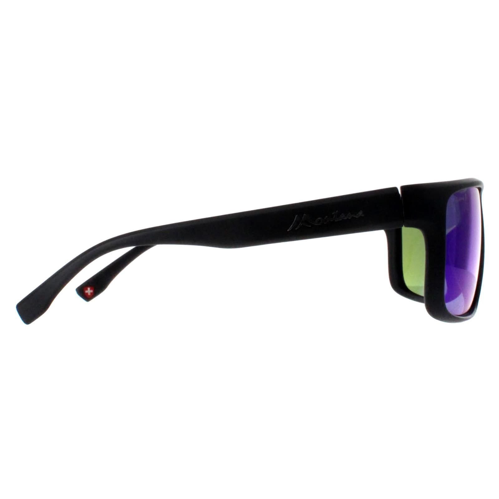 montana montana Men's Sport Black Mirror Polarized SP314 - 4