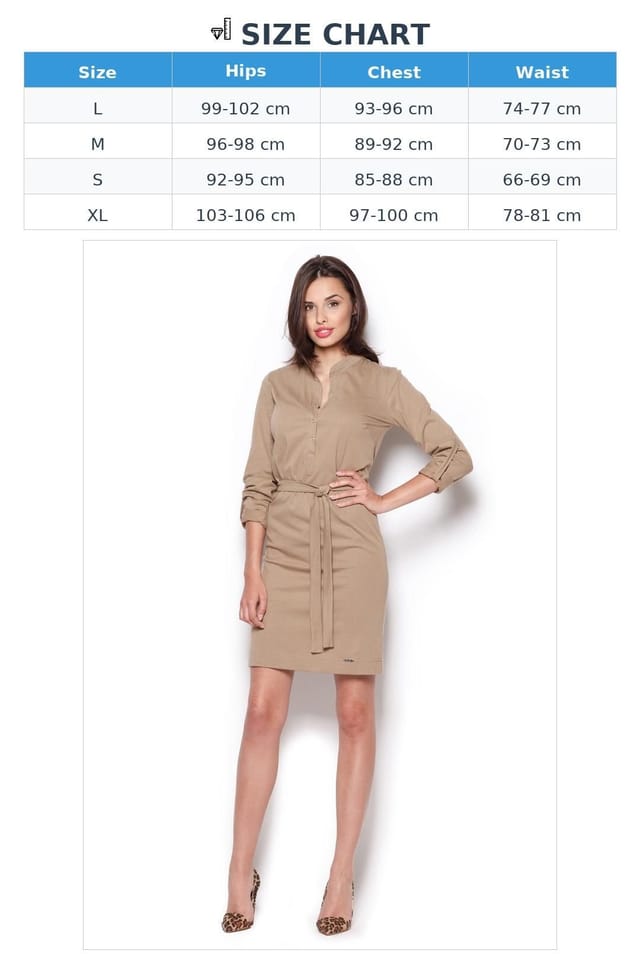 Love Lace Love Lace Women's Airy Cotton Sweatshirt Dress with Waist Tie in Beige - 2