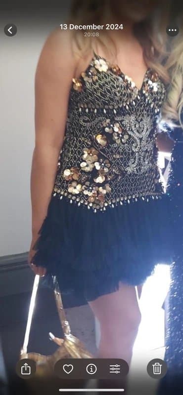 ASOS ASOS Luxe Tulle black and gold embellished dress