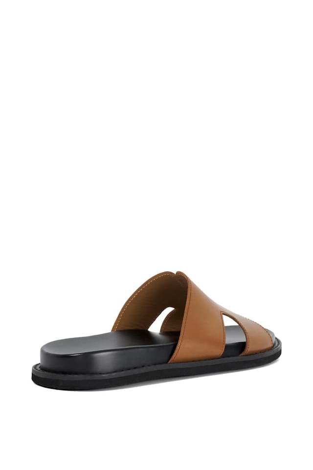 Dune London Dune London Men's 'Ishaa' Leather Sandals in Brown - 3