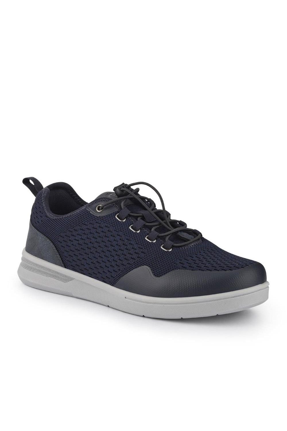 Pavers Pavers Men's Bungee-Laced Memory Foam Shoes in Navy - 1