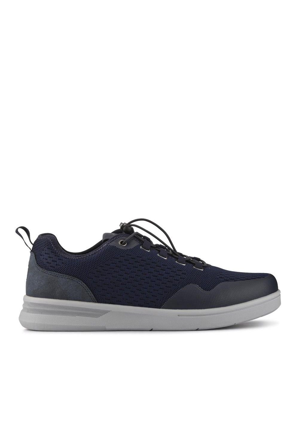 Pavers Pavers Men's Bungee-Laced Memory Foam Shoes in Navy - 2
