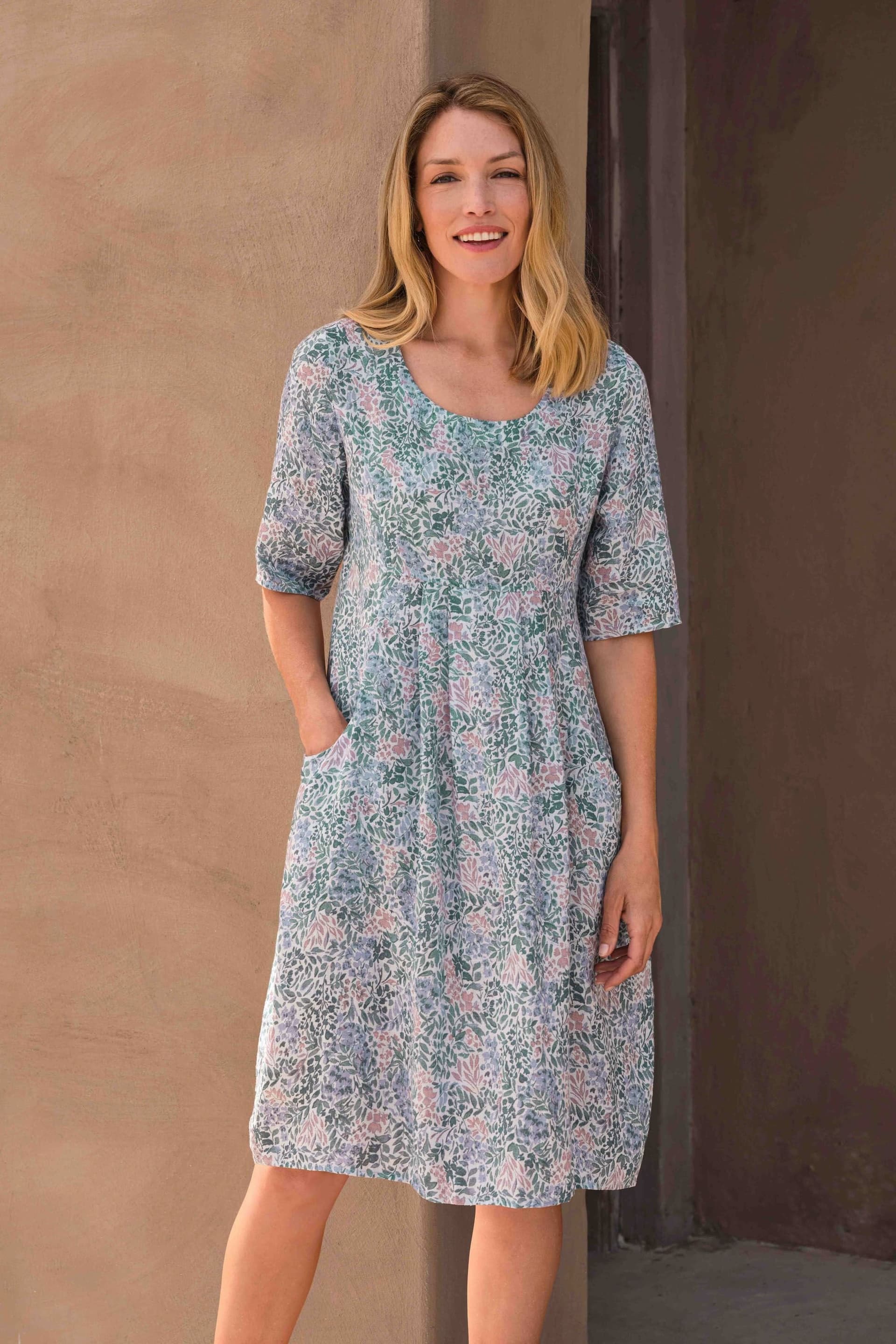 WoolOvers WoolOvers Women's Womens Linen Pocket Tunic Dress