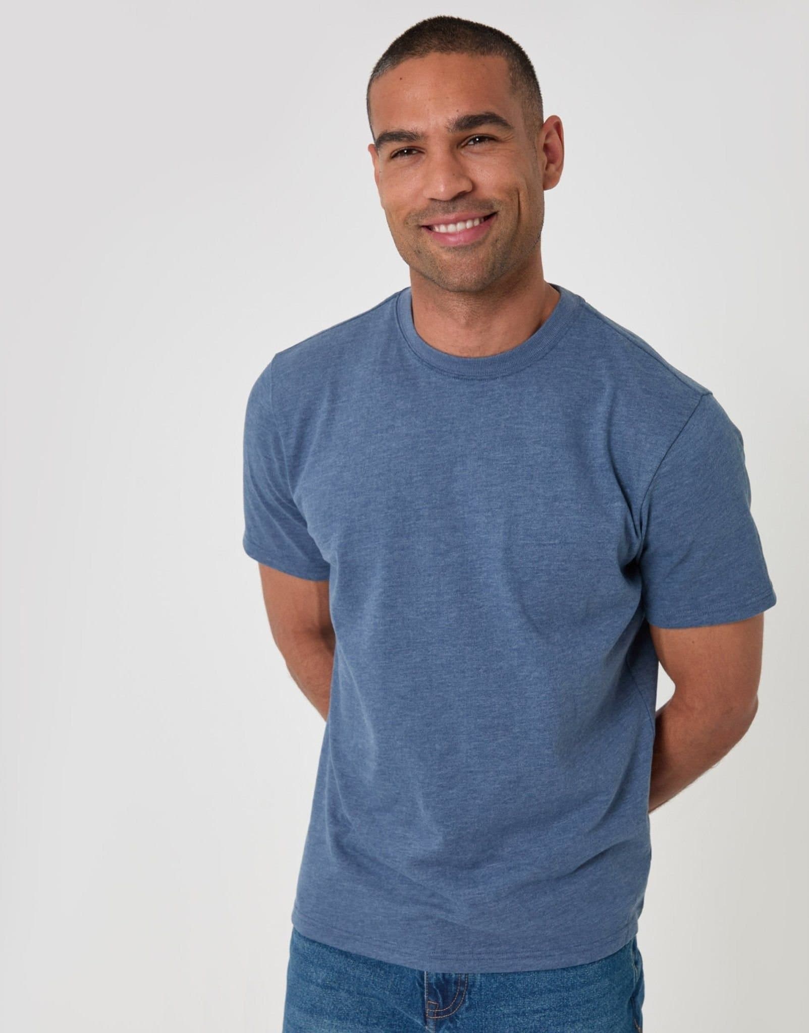 Threadbare threadbare Men's Regular Fit Cotton Rich T-Shirt in Blue