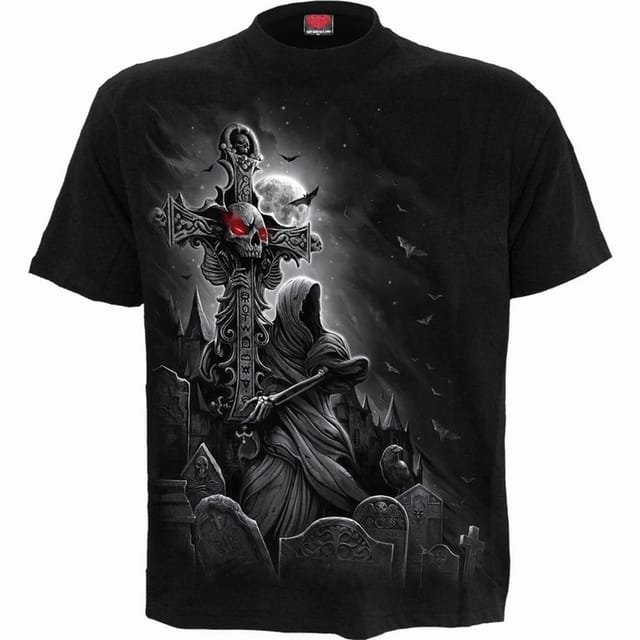 Spiral Direct Spiral Direct Men's Grave Walker Back Print T-Shirt in Black - 2