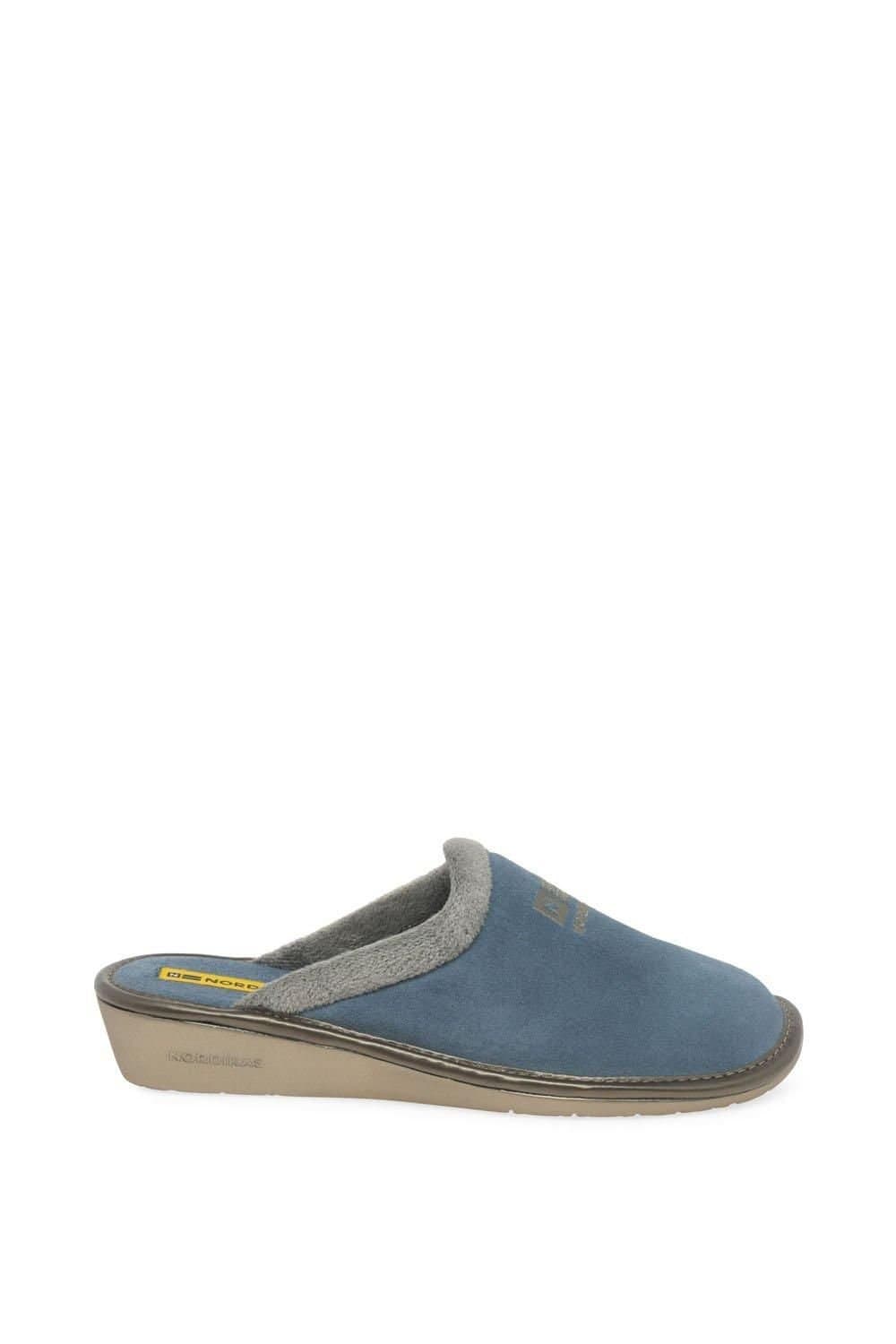 Nordikas Nordikas Women's Light Blue Suede Mule Slippers