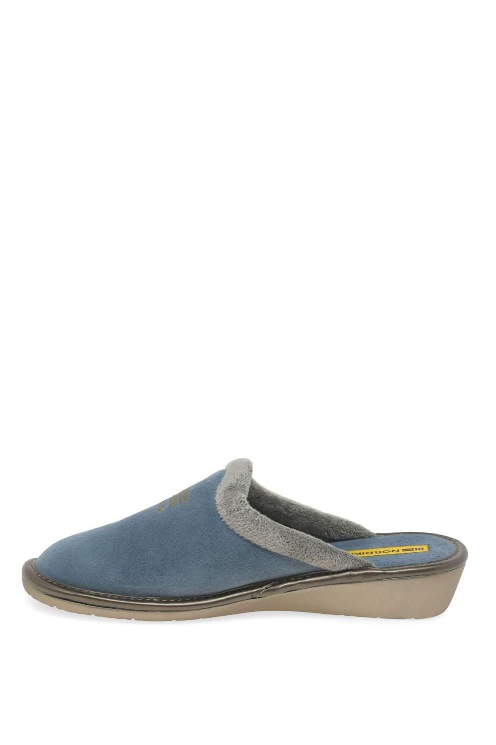 Nordikas Nordikas Women's 'Natala III' Suede Mule Slippers in Light Blue - 2