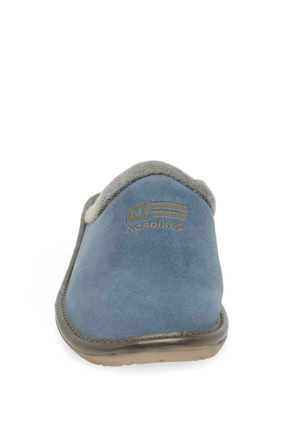 Nordikas Nordikas Women's 'Natala III' Suede Mule Slippers in Light Blue - 3