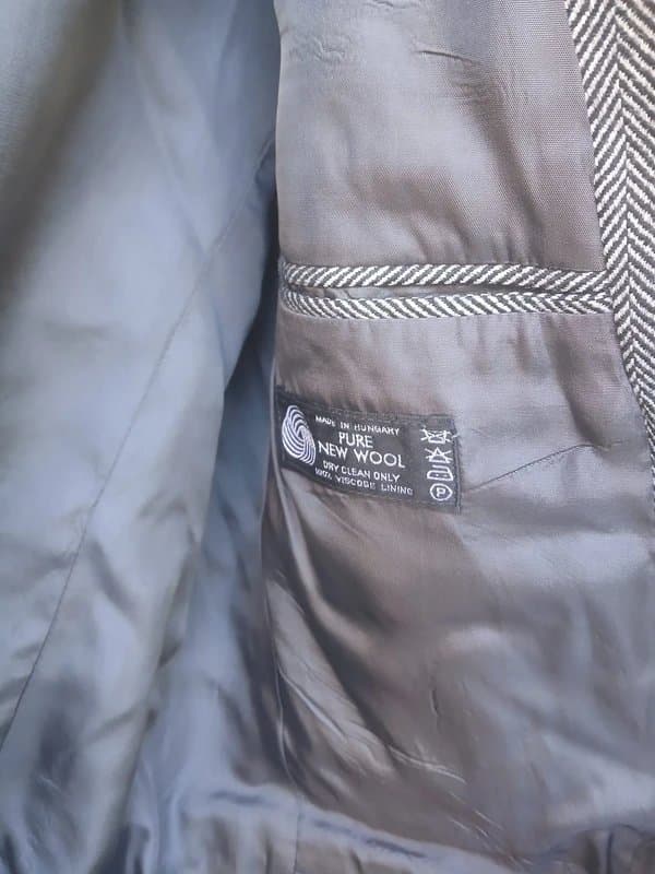 Debenhams Men's Grey Herringbone Blazer - Size Approx 40