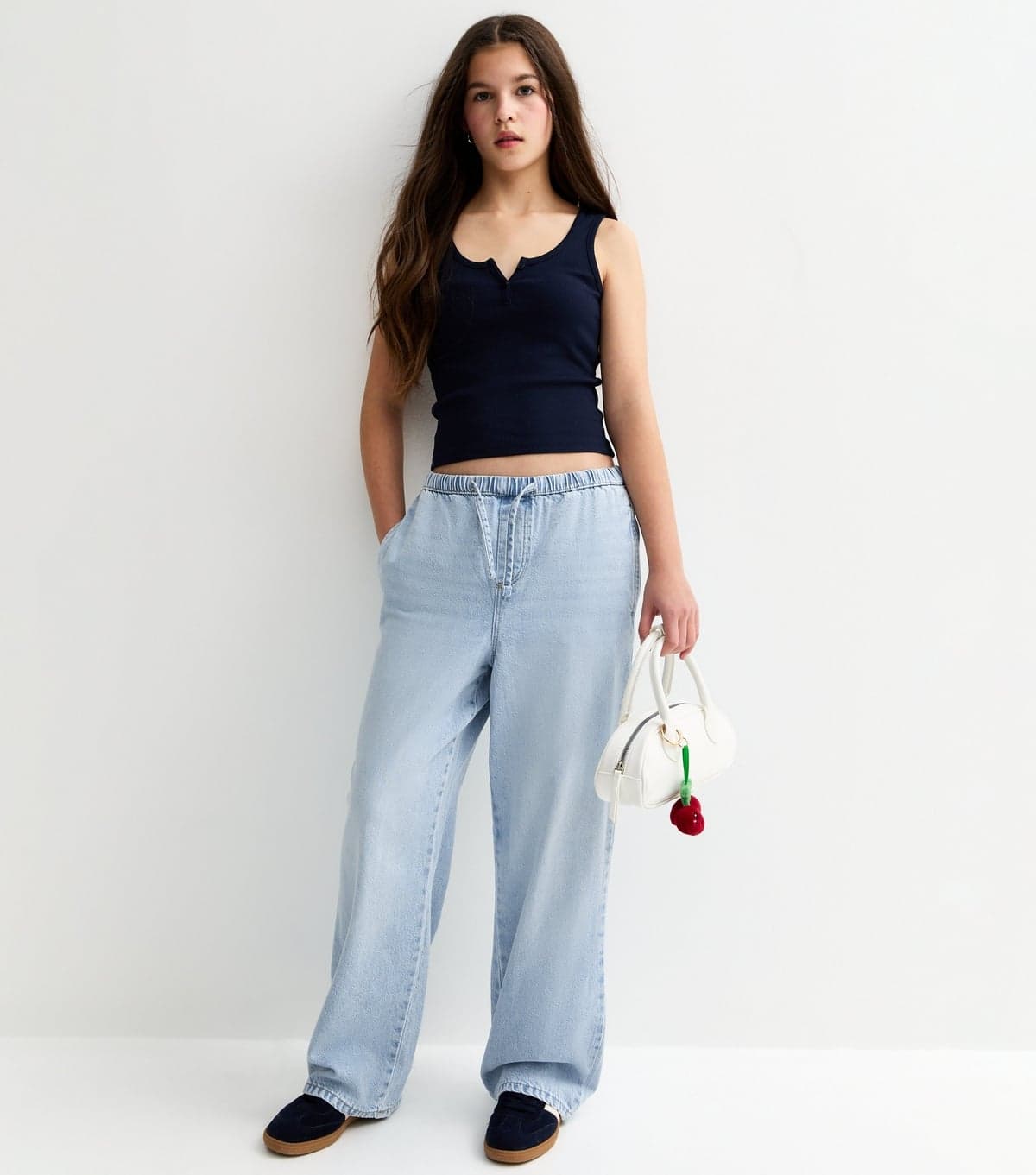 New Look Girls' Light Blue Elasticated Waist Denim Jeans New Look